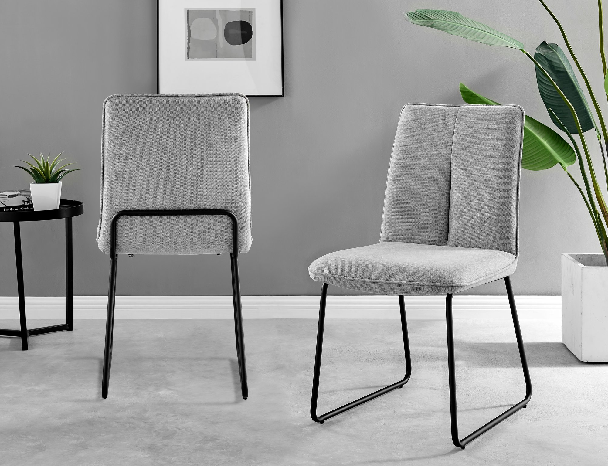 Imperia High Gloss White Dining Table 150x90cm and 6 Halle Chairs Furniture Set - Picture 23 of 38