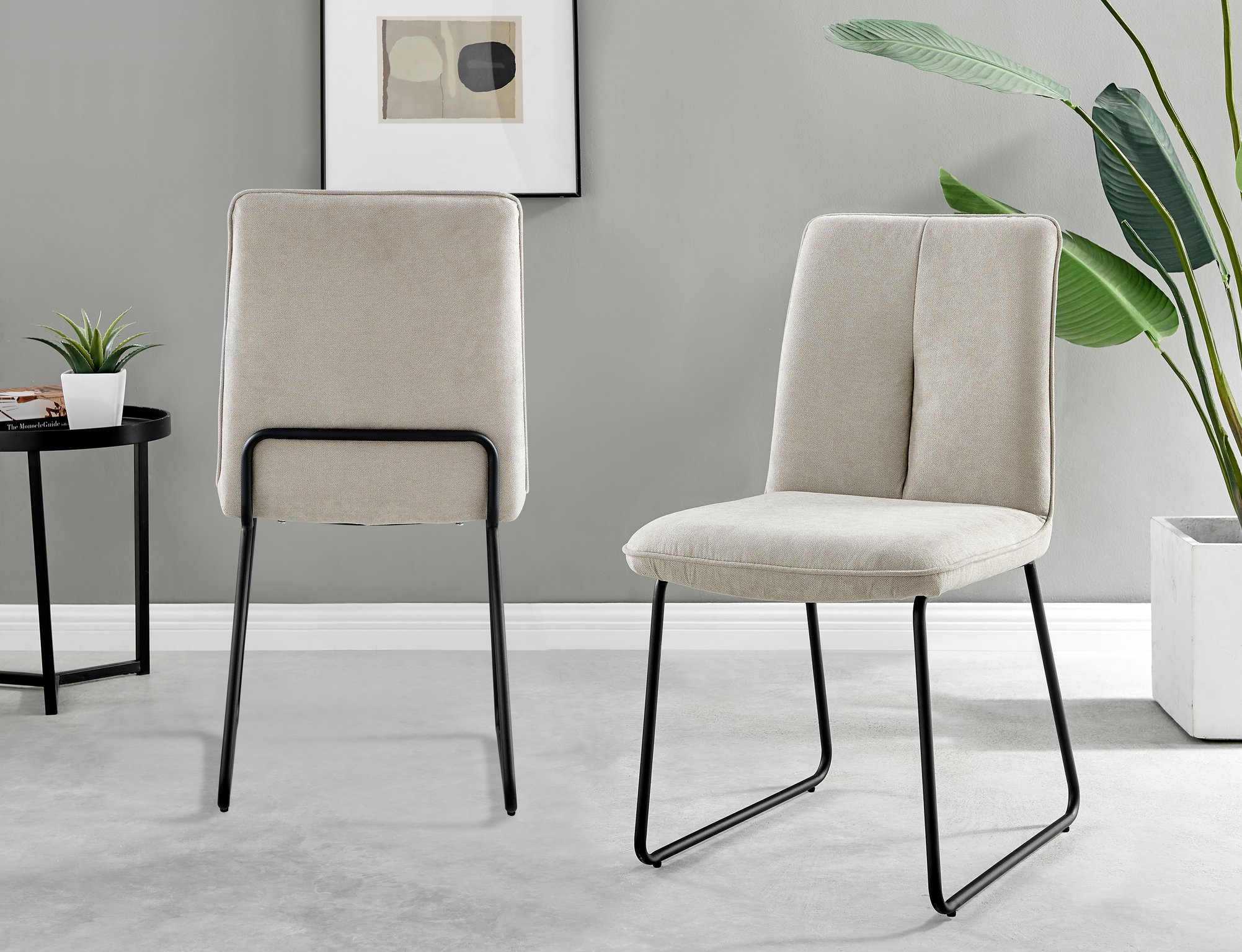 Imperia High Gloss White Dining Table 150x90cm and 6 Halle Chairs Furniture Set - Picture 12 of 38