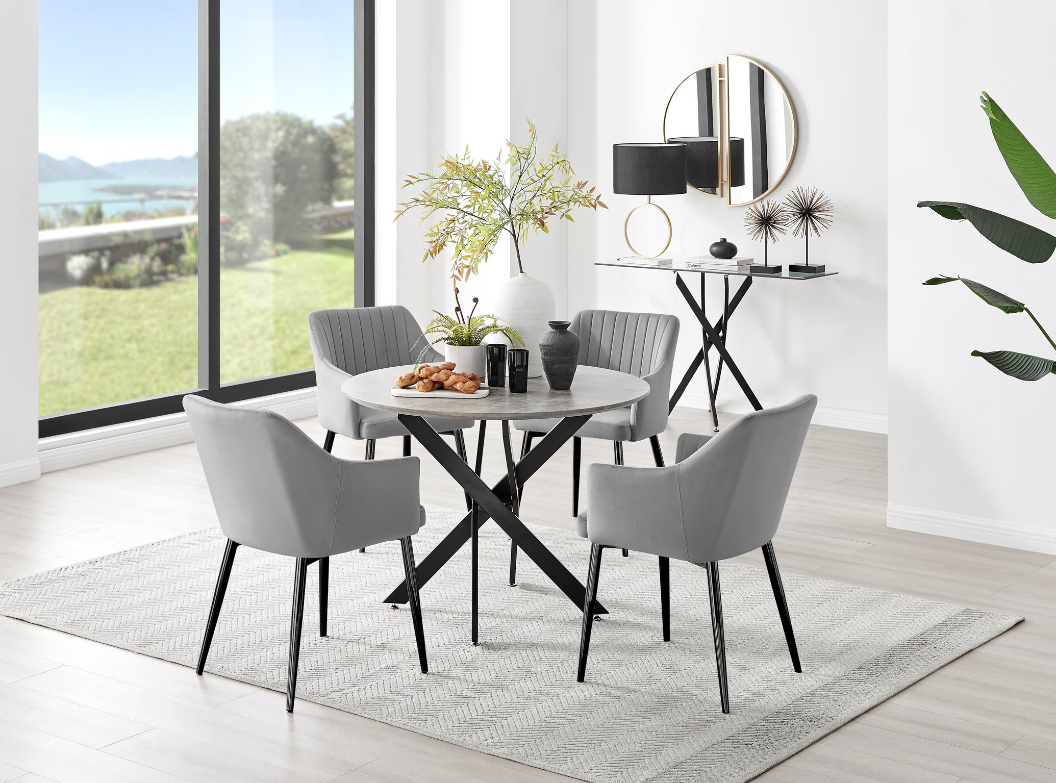 50 in round dining outlet table