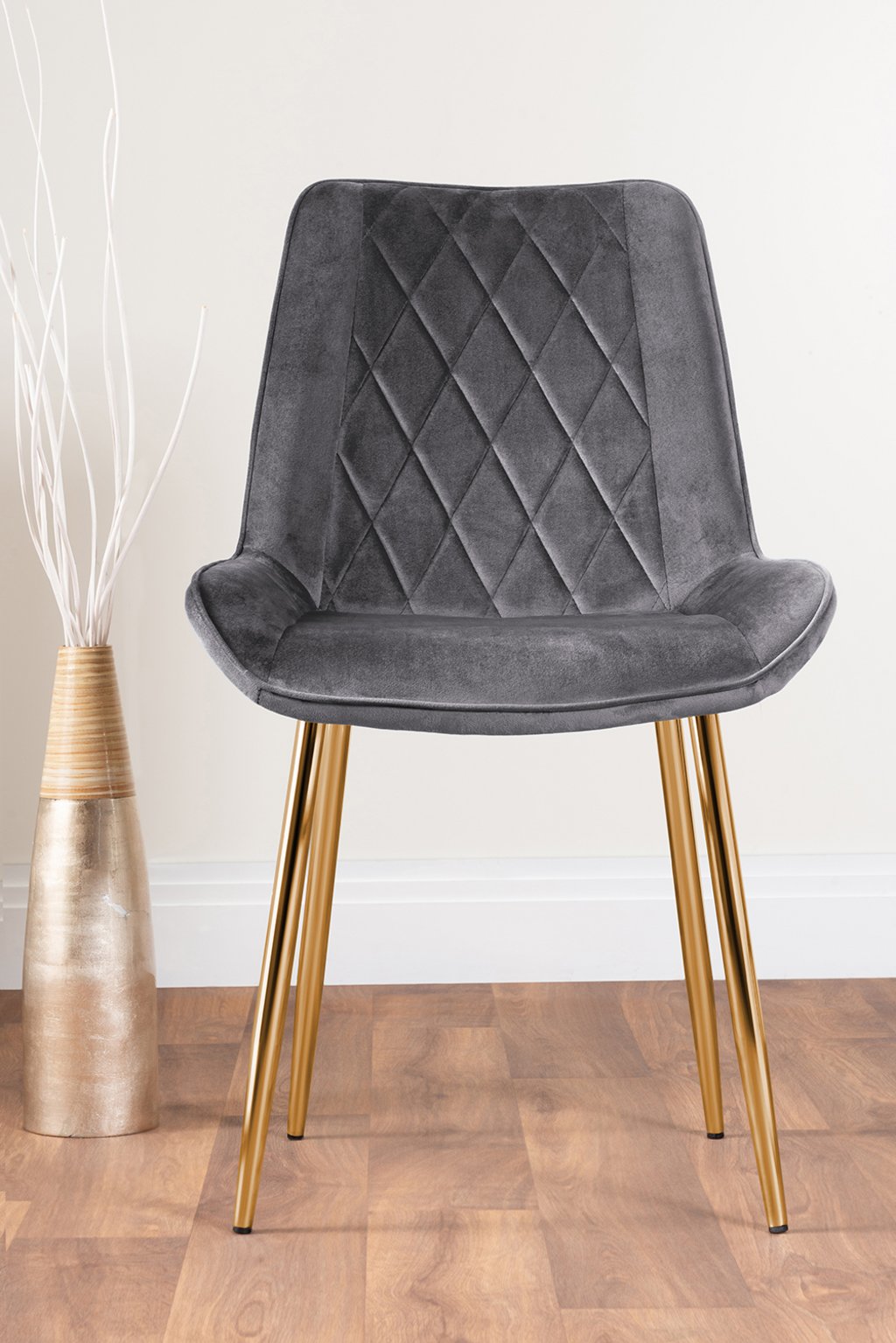 gold and grey dining chairs