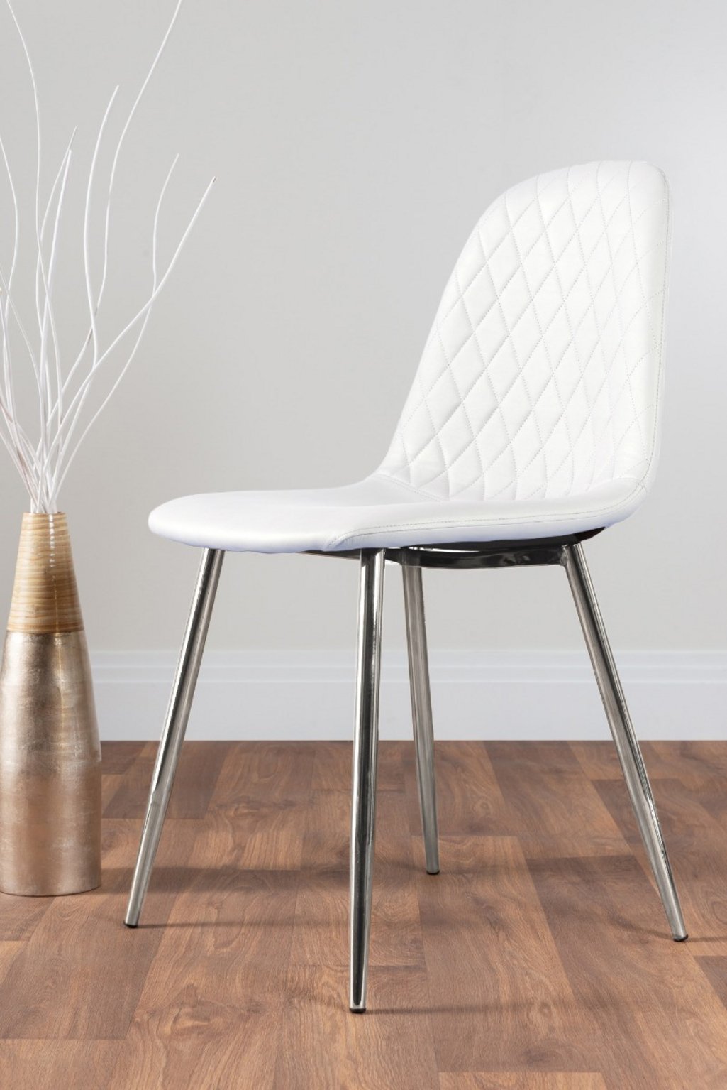 NOVARA Gold Round Tempered Glass Dining Table And 4 Faux Leather Dining Chairs - Picture 149 of 410