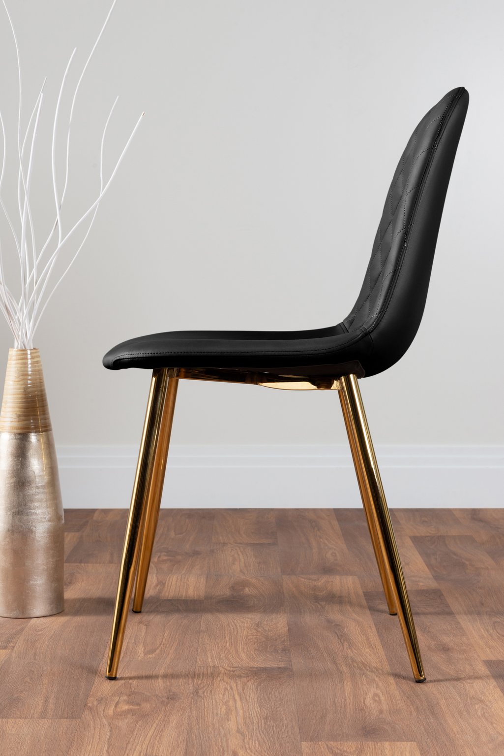 NOVARA Gold Round Tempered Glass Dining Table And 4 Faux Leather Dining Chairs - Picture 72 of 410