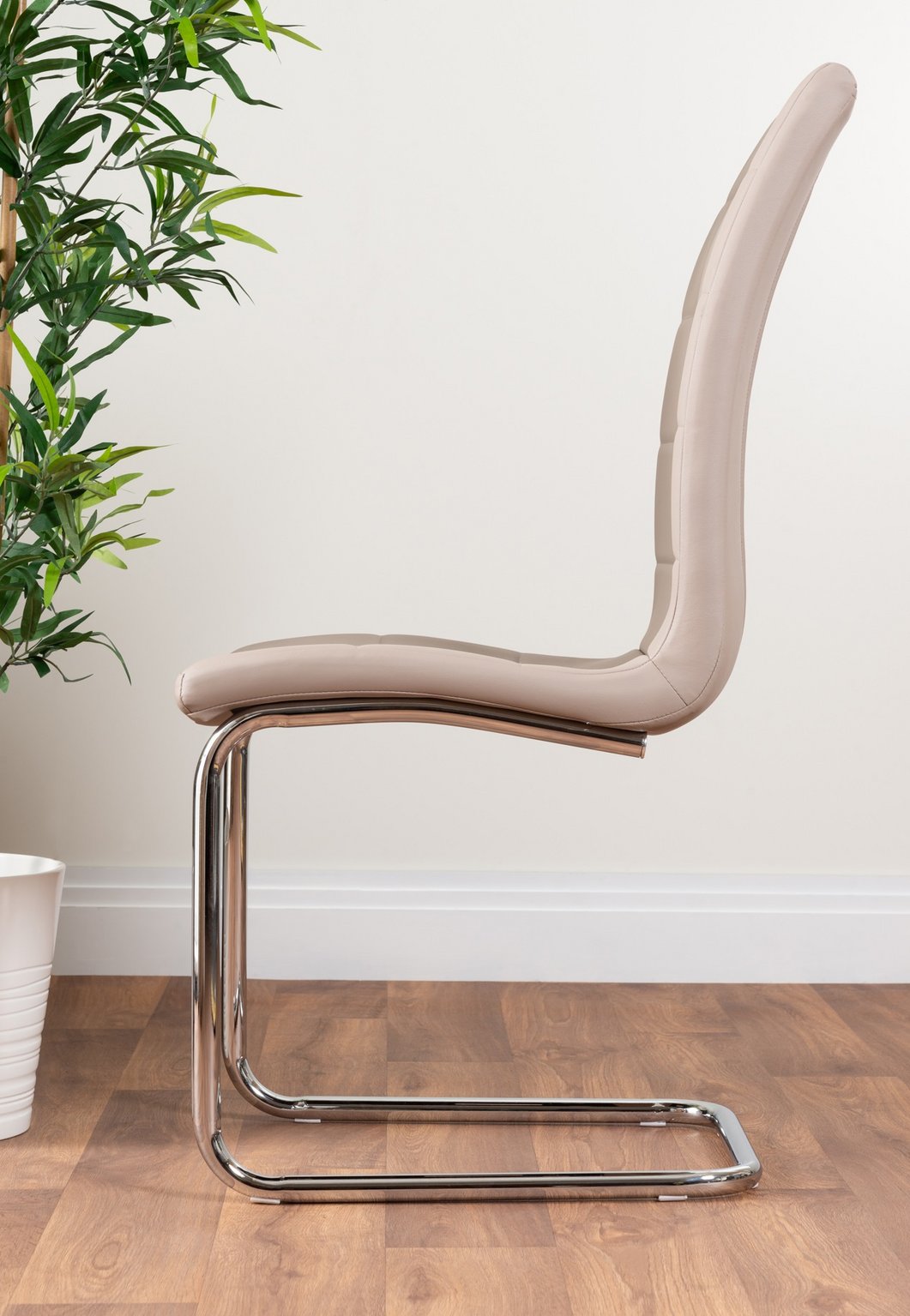 LIRA 100cm White Gloss Extending Dining Table and 4/6 Faux Leather Dining Chairs - Picture 51 of 78