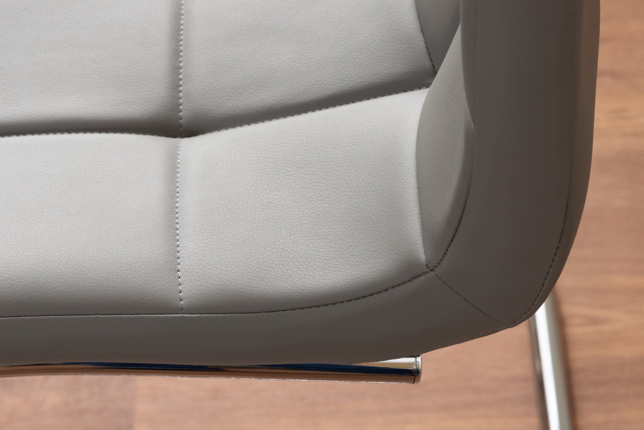 LIRA 100cm White Gloss Extending Dining Table and 4/6 Faux Leather Dining Chairs - Picture 68 of 78