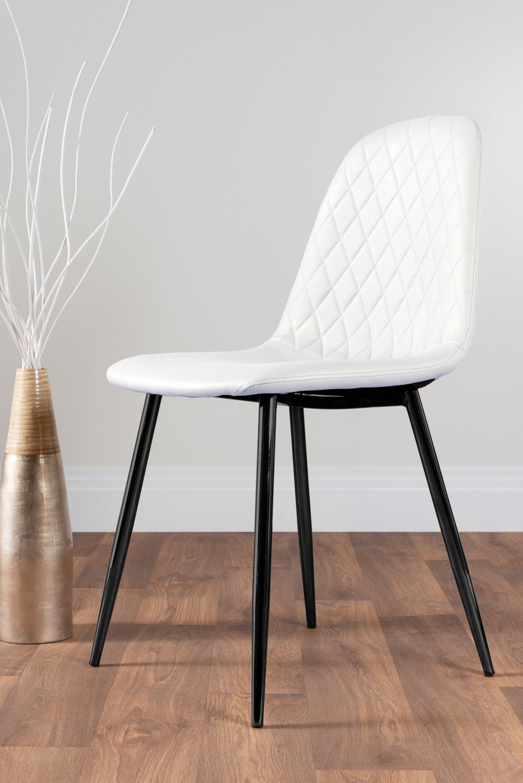 Seattle Glass and Black Leg Square Dining Table & 4 Corona Black Leg Chairs - Picture 18 of 58