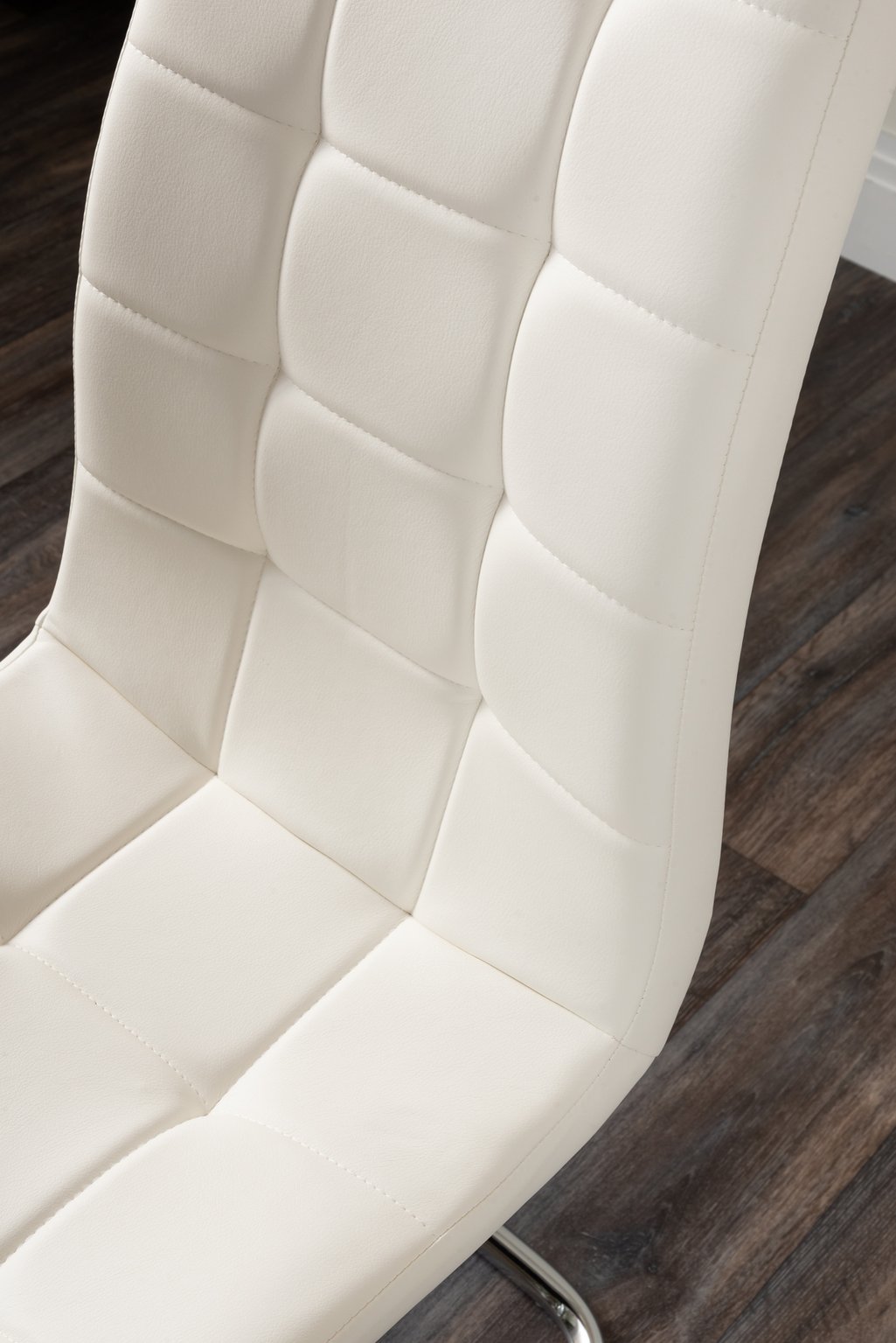 LIRA 100cm White Gloss Extending Dining Table and 4/6 Faux Leather Dining Chairs - Picture 78 of 78