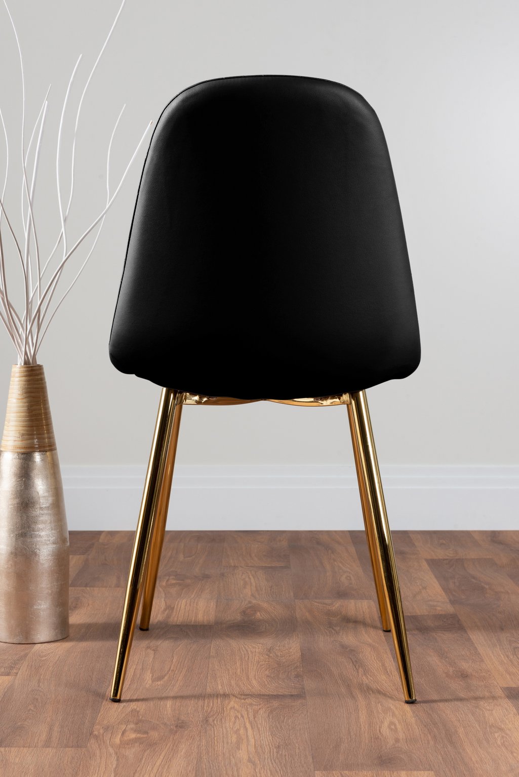 NOVARA Gold Round Tempered Glass Dining Table And 4 Faux Leather Dining Chairs - Picture 73 of 410