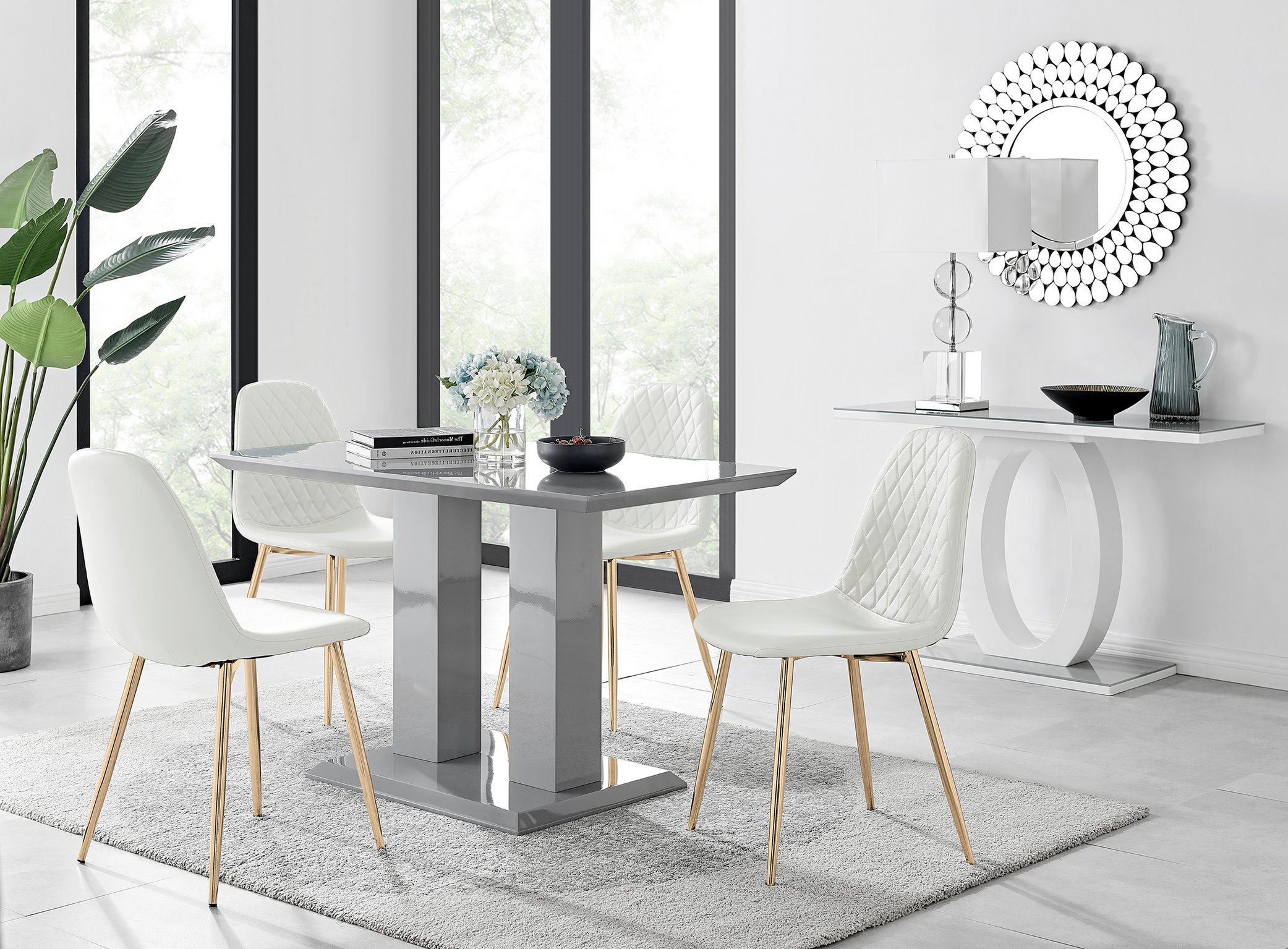 Rectangle pedestal outlet coffee table
