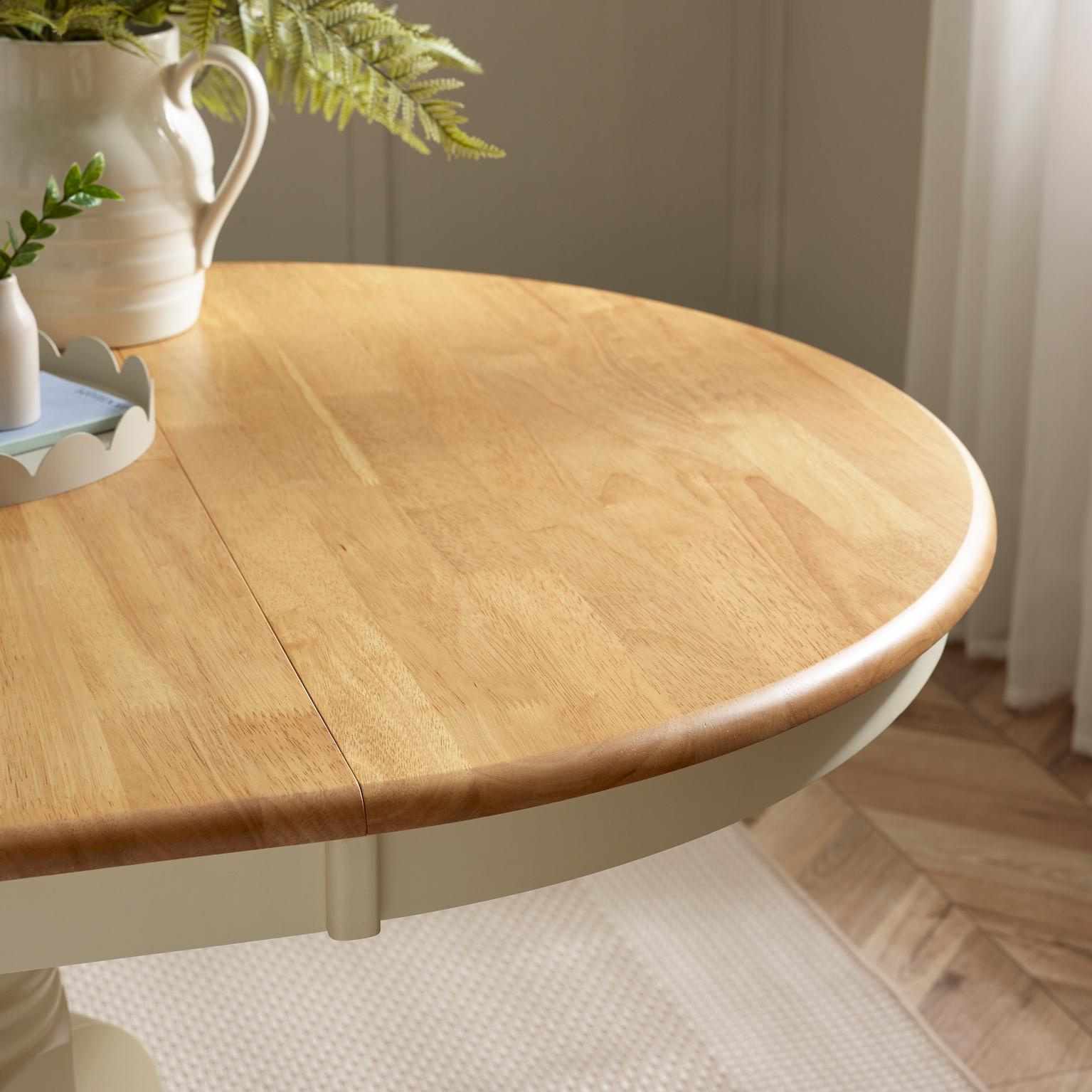 Padstow Wooden Extending Round Dining Table & 4 Millford Chairs - Picture 20 of 39