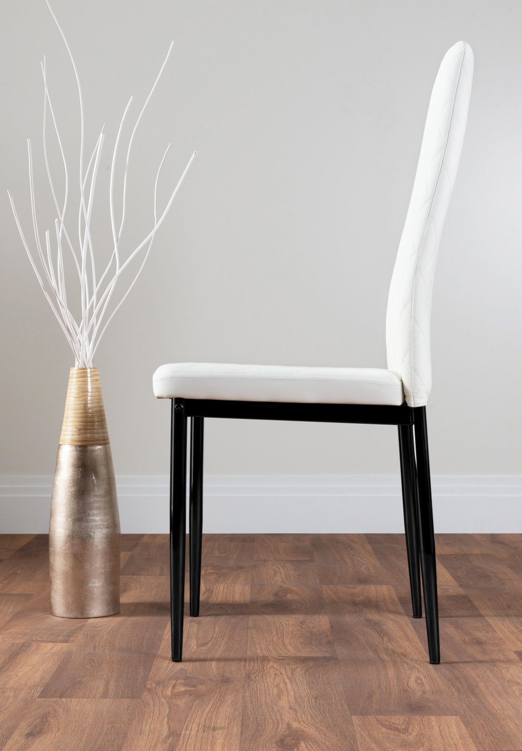 Seattle Glass and Black Leg Square Dining Table & 4 Milan Black Leg Chairs - Picture 20 of 58