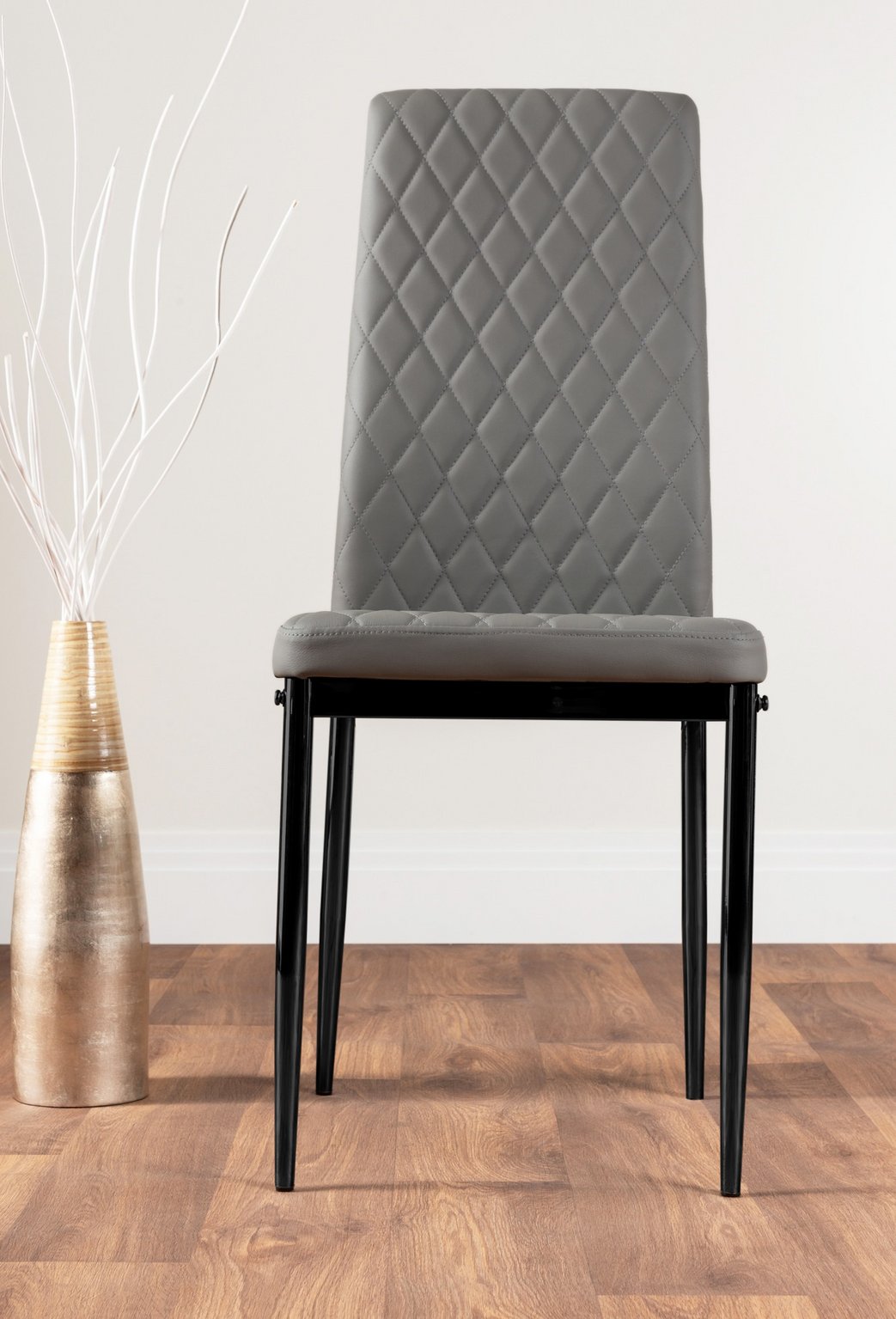 Seattle Glass and Black Leg Square Dining Table & 4 Milan Black Leg Chairs - Picture 31 of 58
