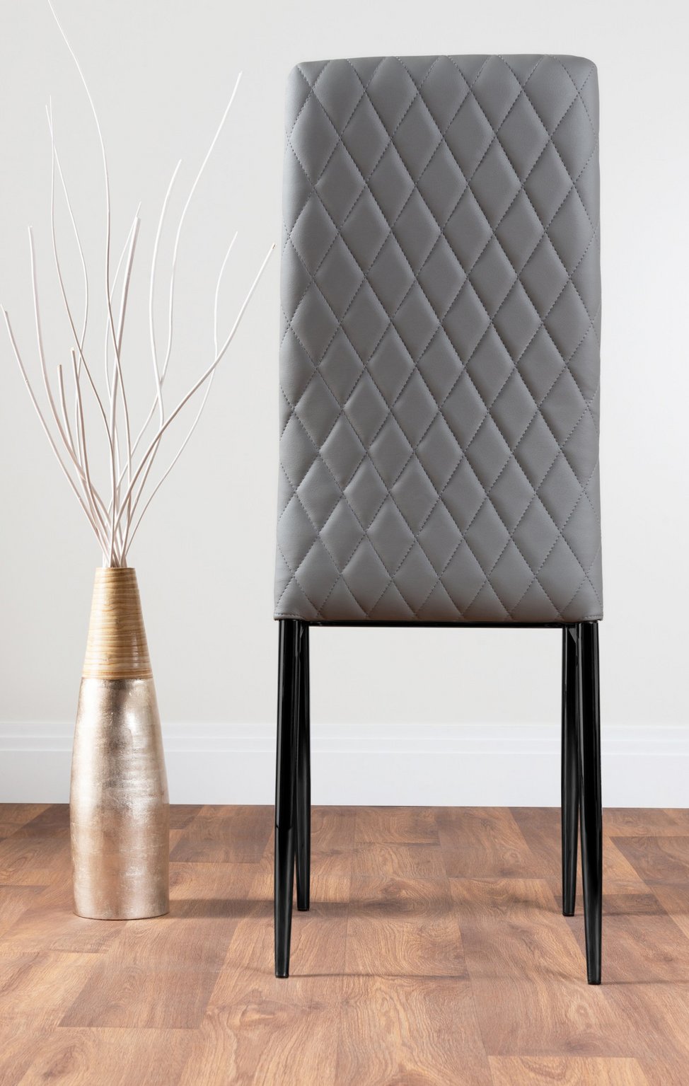 Seattle Glass and Black Leg Square Dining Table & 4 Milan Black Leg Chairs - Picture 33 of 58
