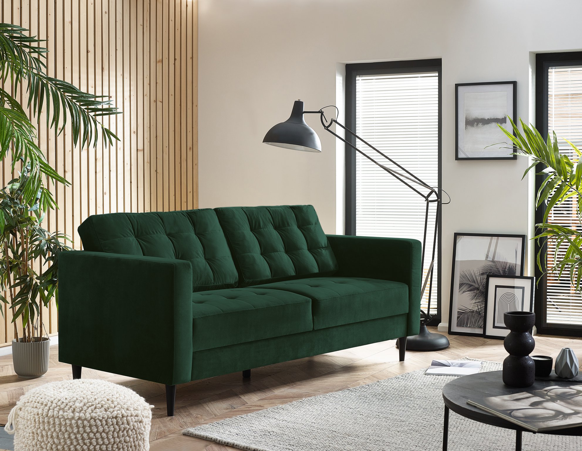 Jolene 3 Seater Luxury Velvet Sofa Tufted Chesterfield Minimalist Modern