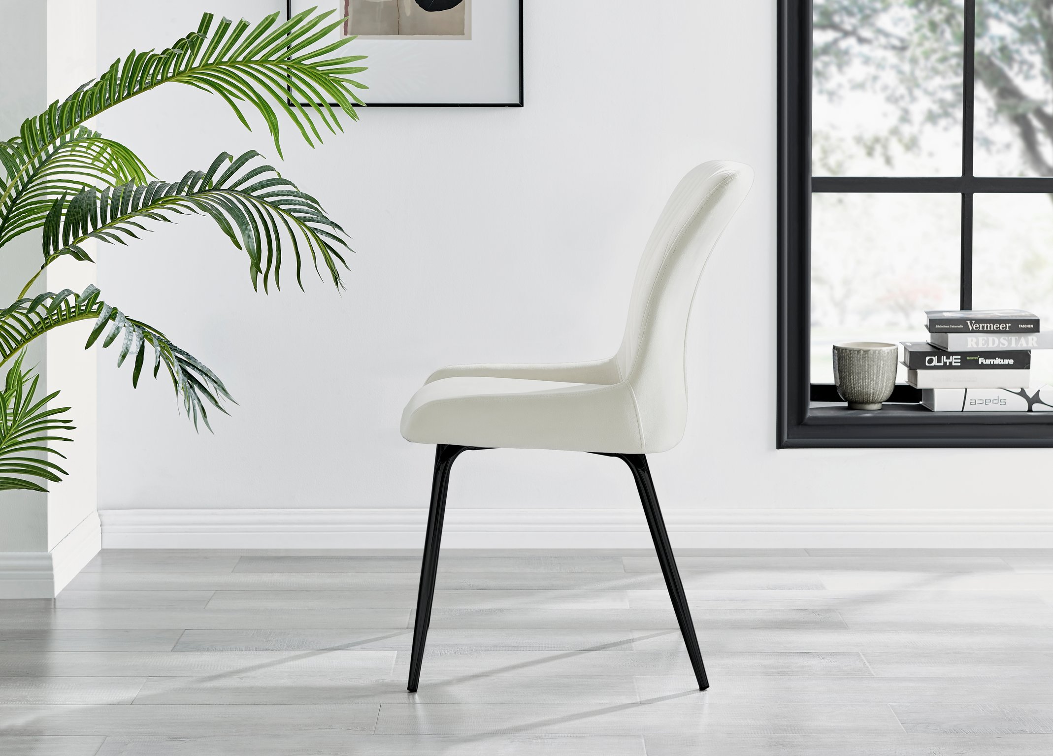 Set of 2 Nora Velvet Dining Chairs with Black or Chrome Legs Modern Wingback - Picture 14 of 79