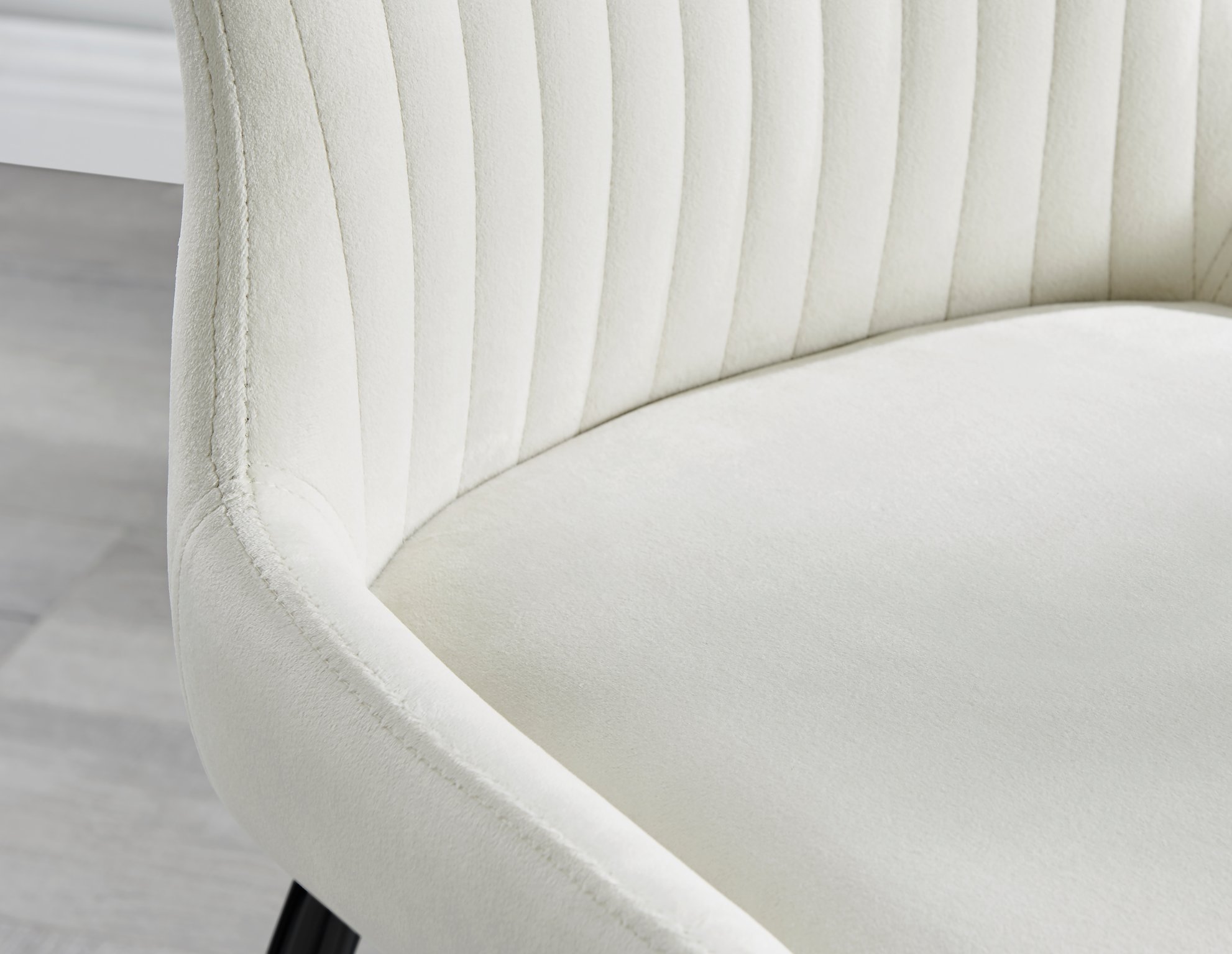 Set of 2 Nora Velvet Dining Chairs with Black or Chrome Legs Modern Wingback - Picture 10 of 79