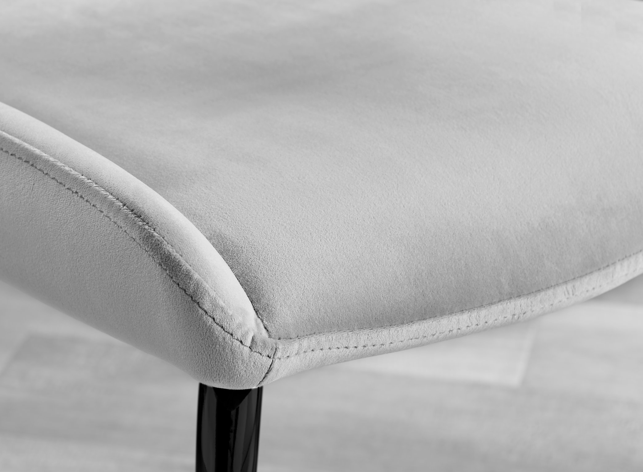 Set of 2 Nora Velvet Dining Chairs with Black or Chrome Legs Modern Wingback - Picture 29 of 79