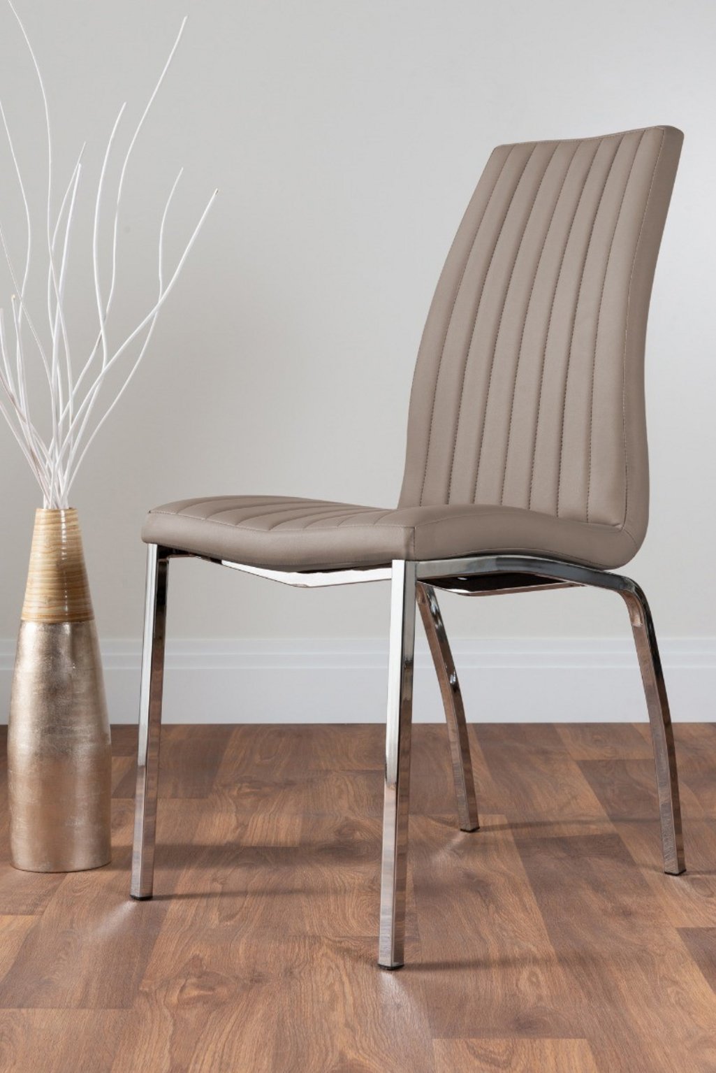 brown leather dining chairs with chrome legs