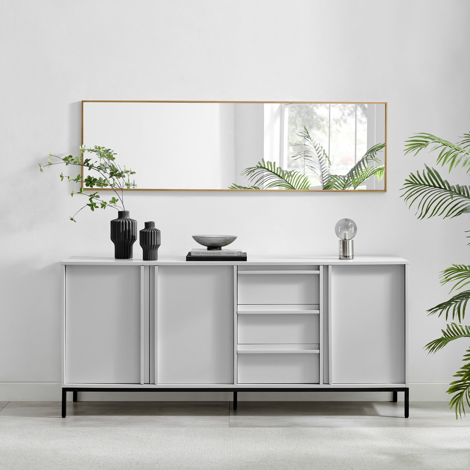 Svit Wooden Storage Sideboard Black Legs Minimalist Scandi Industrial 3 Drawers - Picture 4 of 14