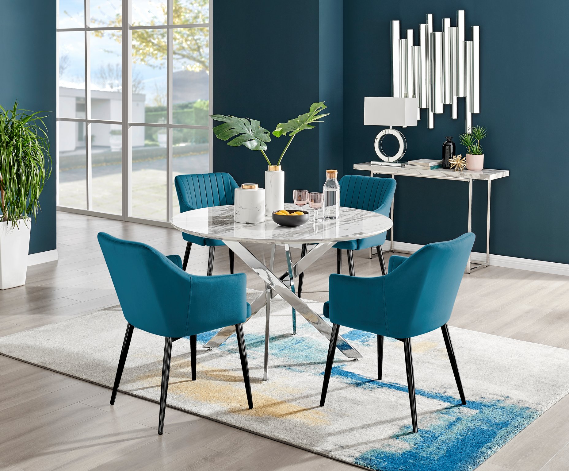 60 in round clearance dining table set