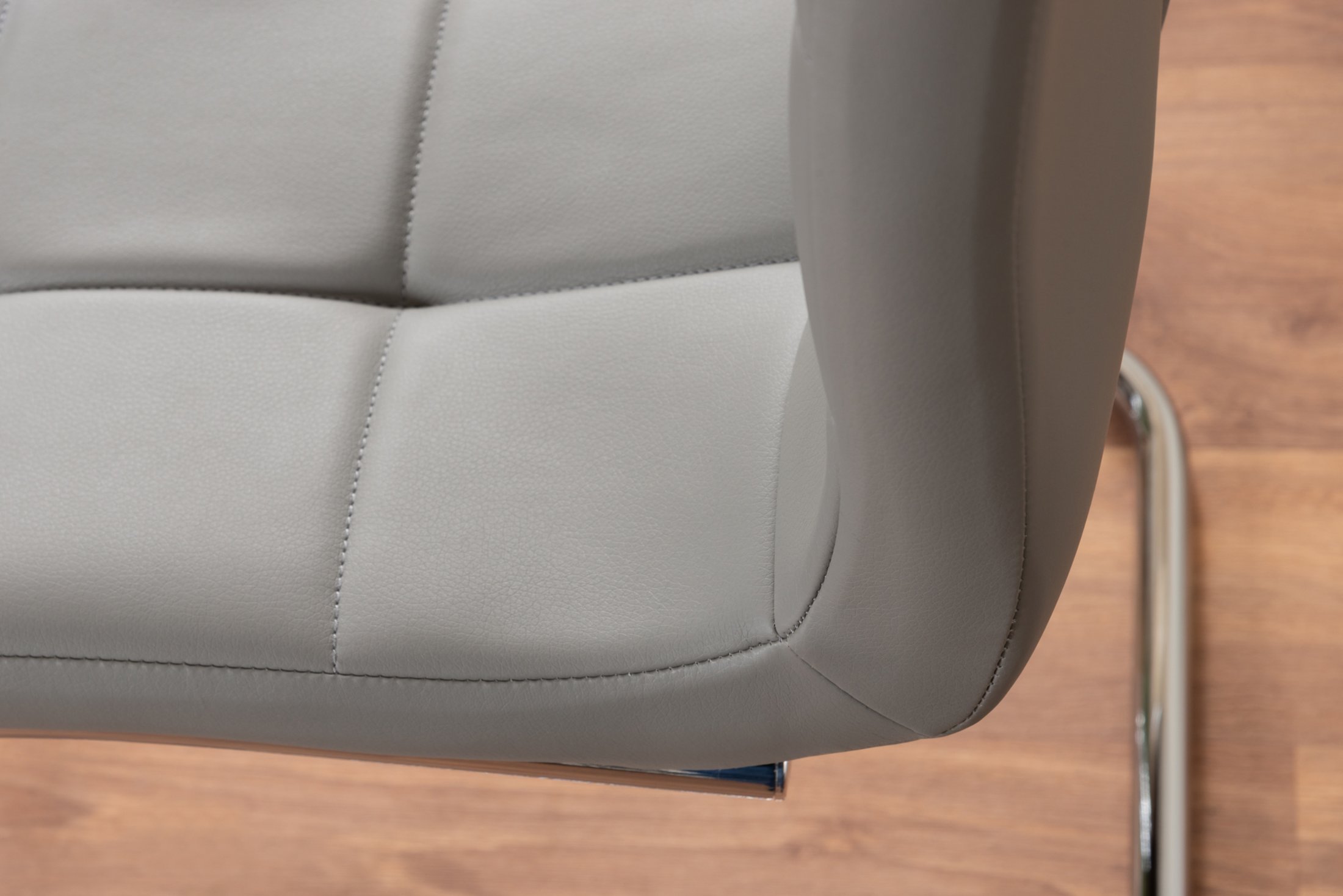 LIRA 100cm White Gloss Extending Dining Table and 4/6 Faux Leather Dining Chairs - Picture 65 of 78
