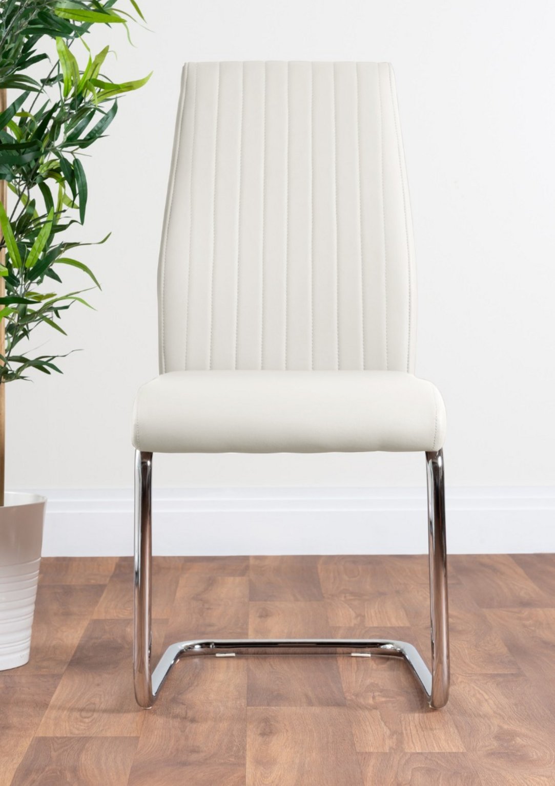 Adley High Gloss Storage Dining Table in White & 4 Lorenzo Chairs Furniture Set - Picture 65 of 69
