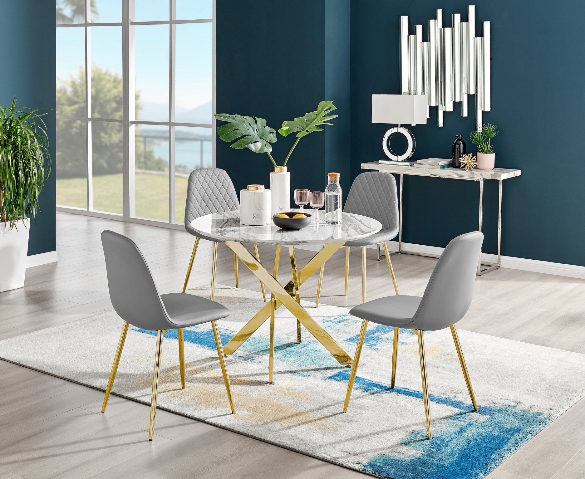 48 round dining table and deals chairs