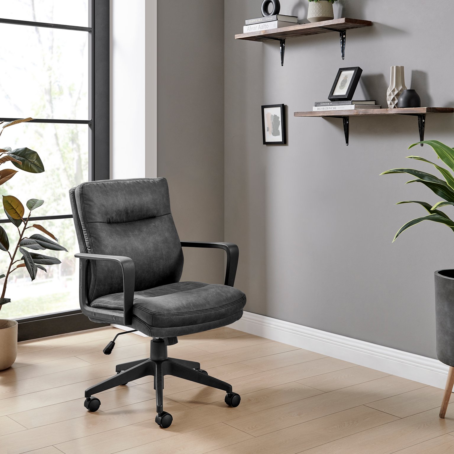 Rosco Faux Leather Office Chair Ergonomic Backrest Coil Sprung Seat Luxurious - Picture 14 of 18