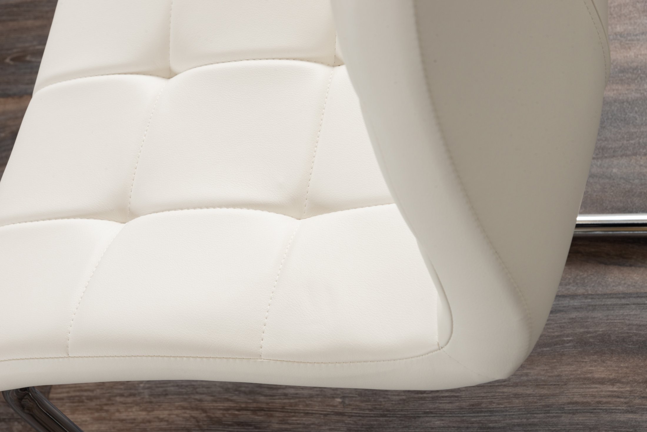 LIRA 100cm White Gloss Extending Dining Table and 4/6 Faux Leather Dining Chairs - Picture 77 of 78