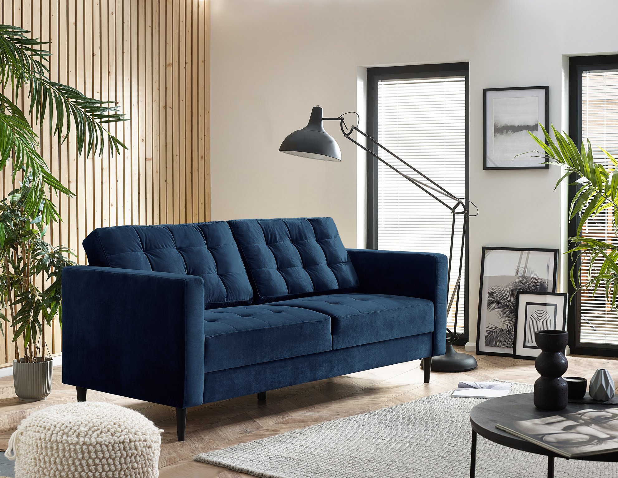 Jolene 3 Seater Luxury Velvet Sofa Tufted Chesterfield Minimalist Modern