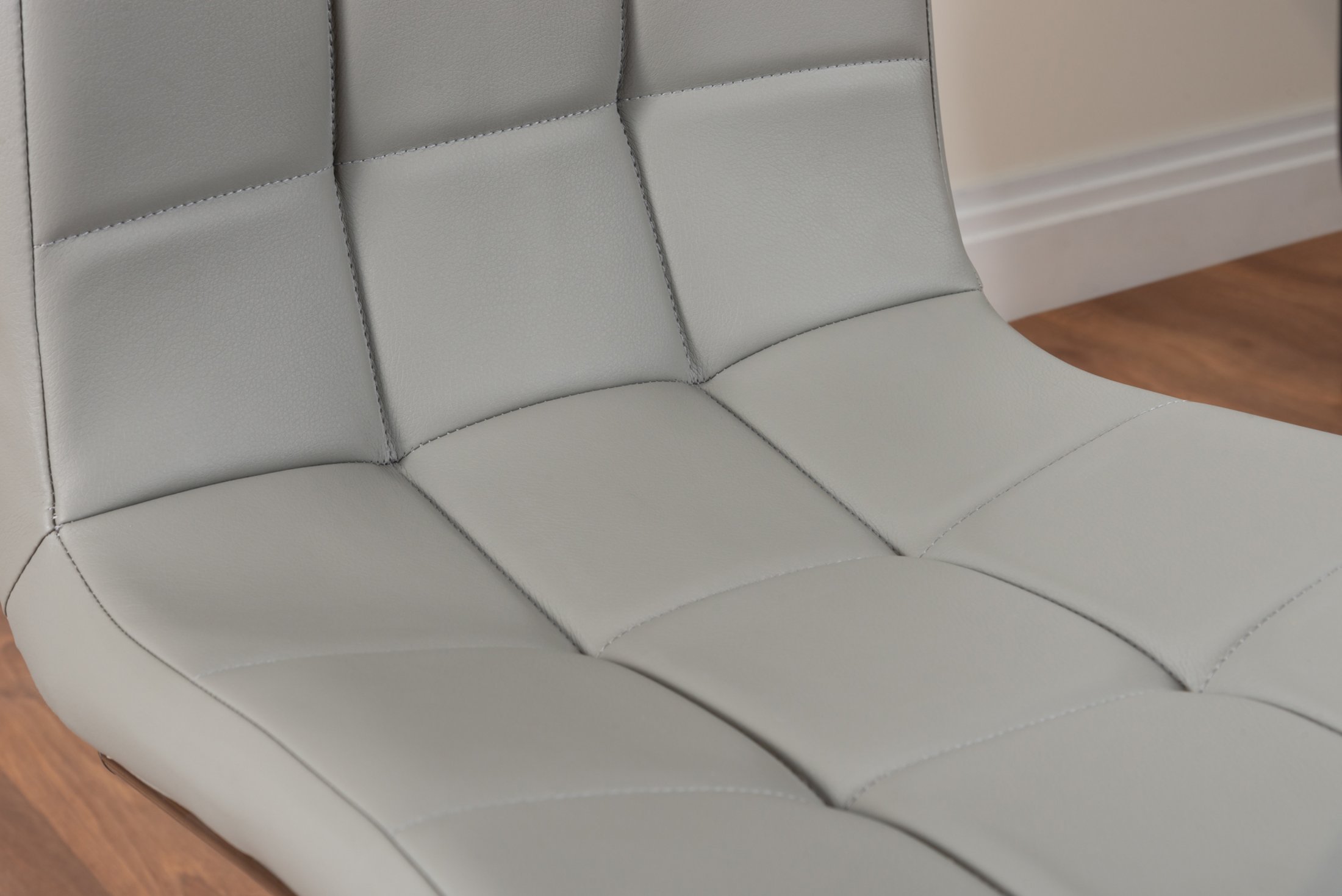 LIRA 100cm White Gloss Extending Dining Table and 4/6 Faux Leather Dining Chairs - Picture 67 of 78