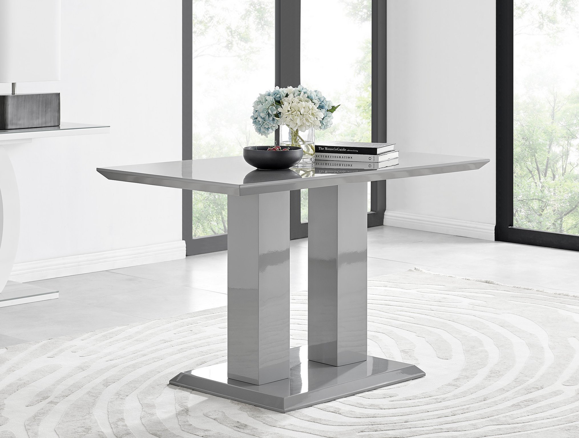 Grey high gloss table discount