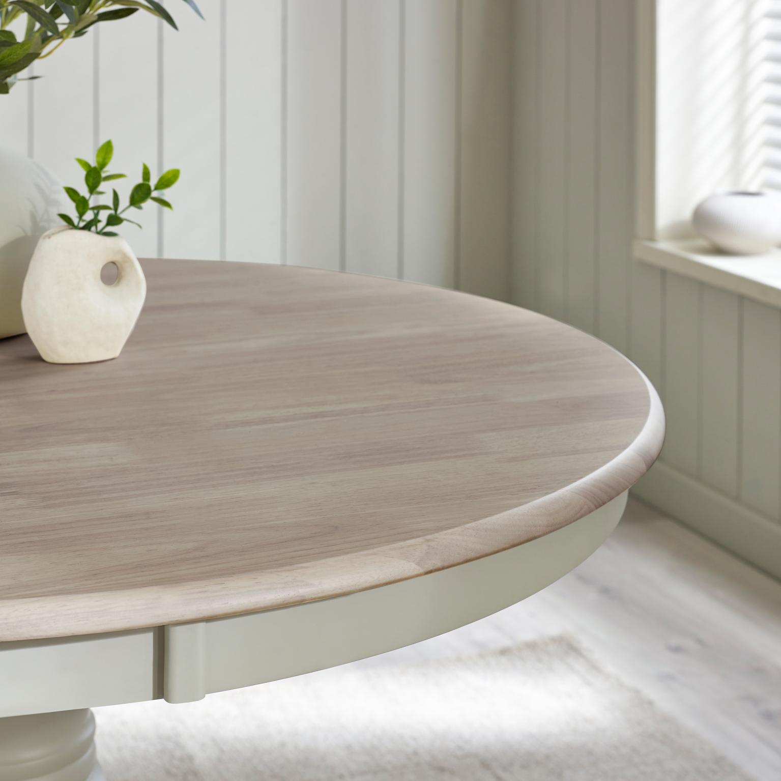 Bude 106cm Round Wooden Dining Table & 4 Millford Chairs Farmhouse - Picture 6 of 38