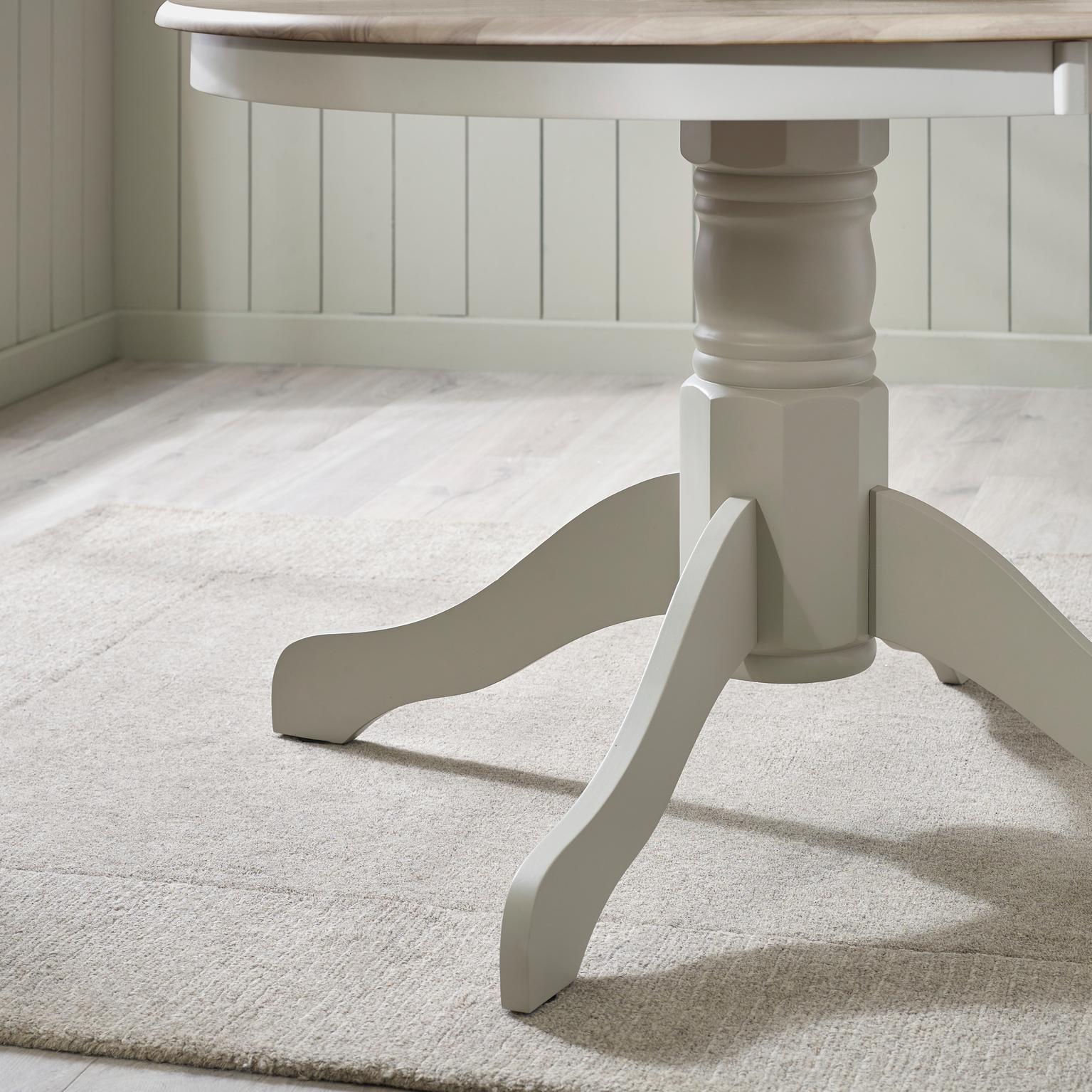 Bude 106cm Round Wooden Dining Table & 4 Millford Chairs Farmhouse - Picture 8 of 38