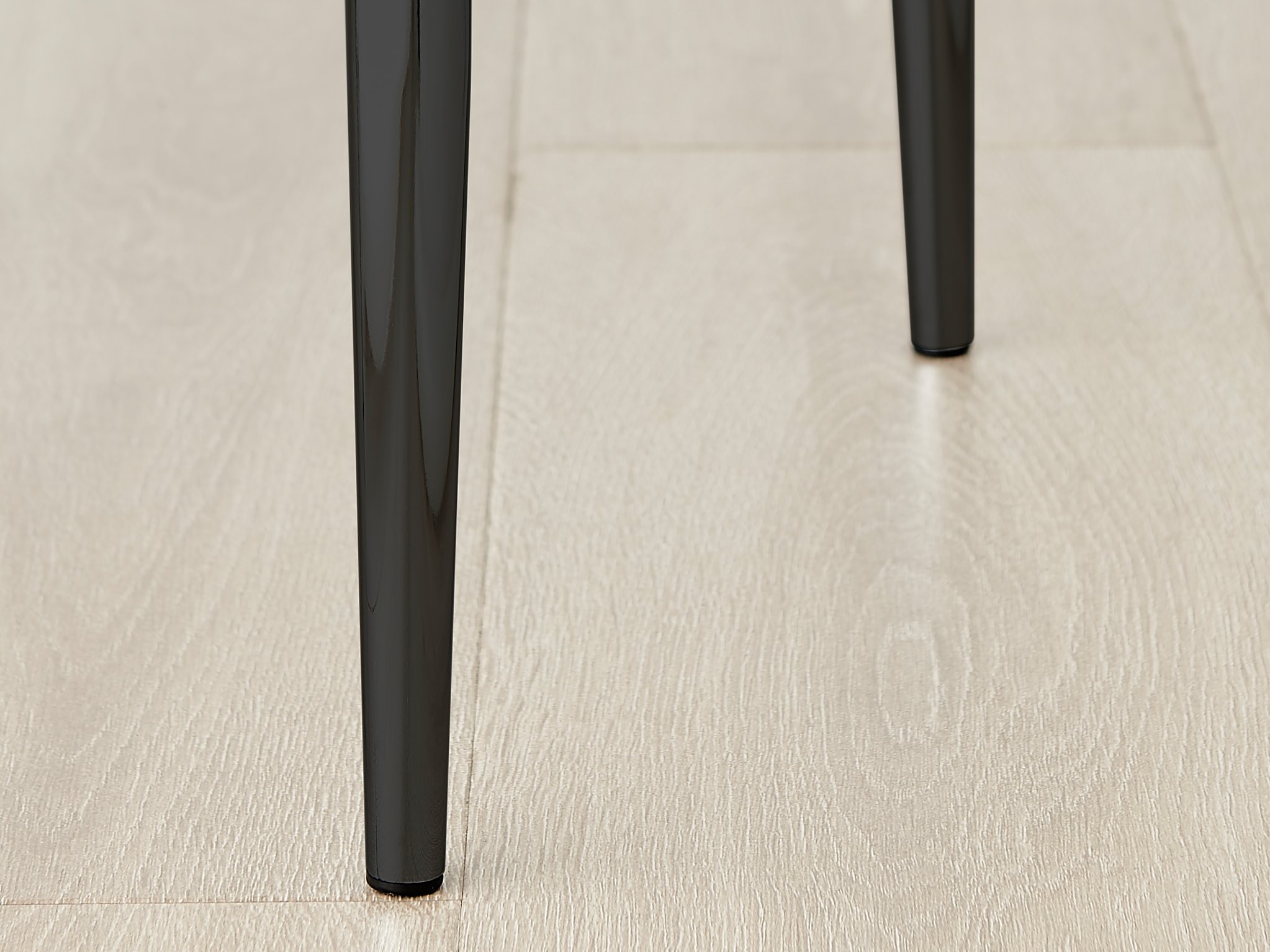 Novara 100cm Round Dining Table and 4 Velvet Milan Black Leg Chairs - Picture 42 of 78
