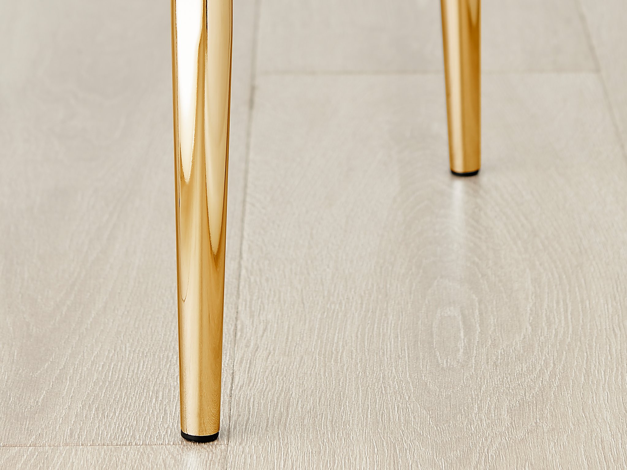 Novara 120cm Gold Round Dining Table and 4 Velvet Milan Gold Leg Chairs - Picture 29 of 65