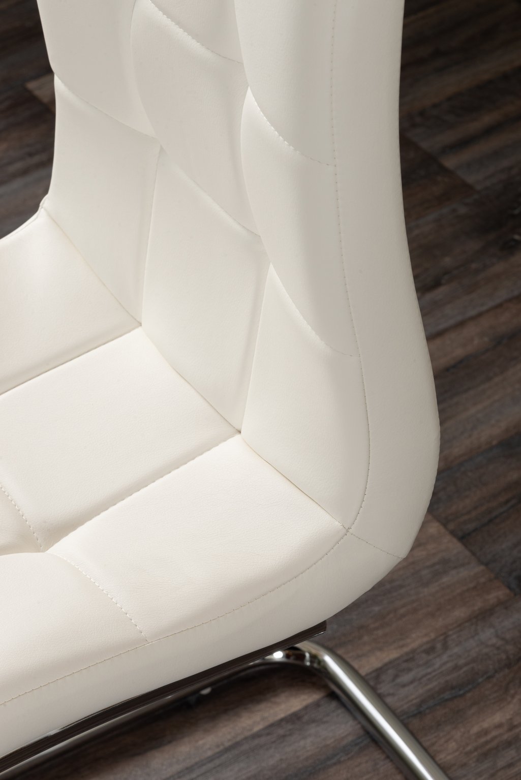 LIRA 100cm White Gloss Extending Dining Table and 4/6 Faux Leather Dining Chairs - Picture 76 of 78