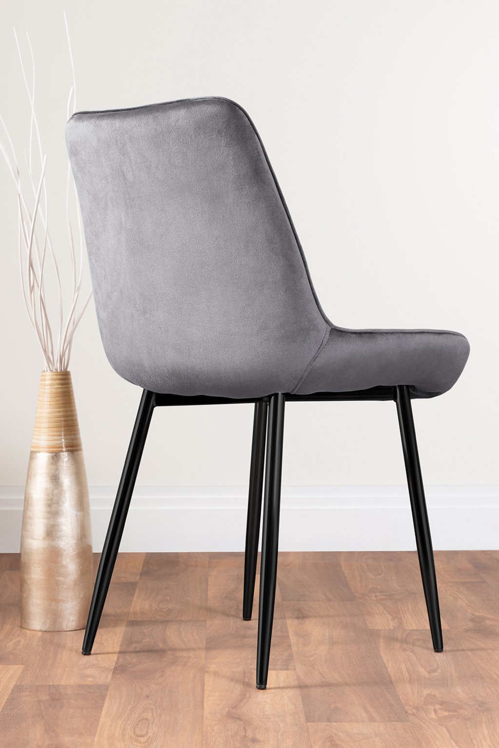 Seattle Glass and Black Leg Square Dining Table 4 Velvet Pesaro Black Leg Chairs - Picture 72 of 96