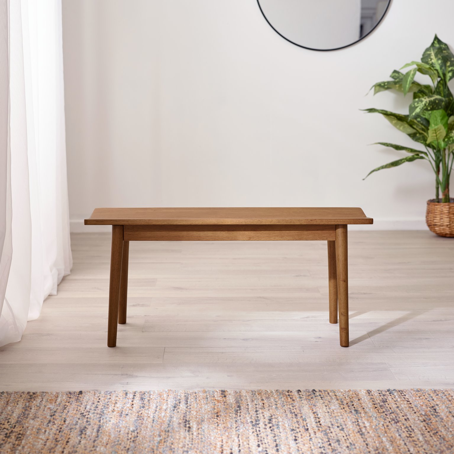 Lynton Small Wooden Rustic Dining Table & 2 Benches - Picture 22 of 26