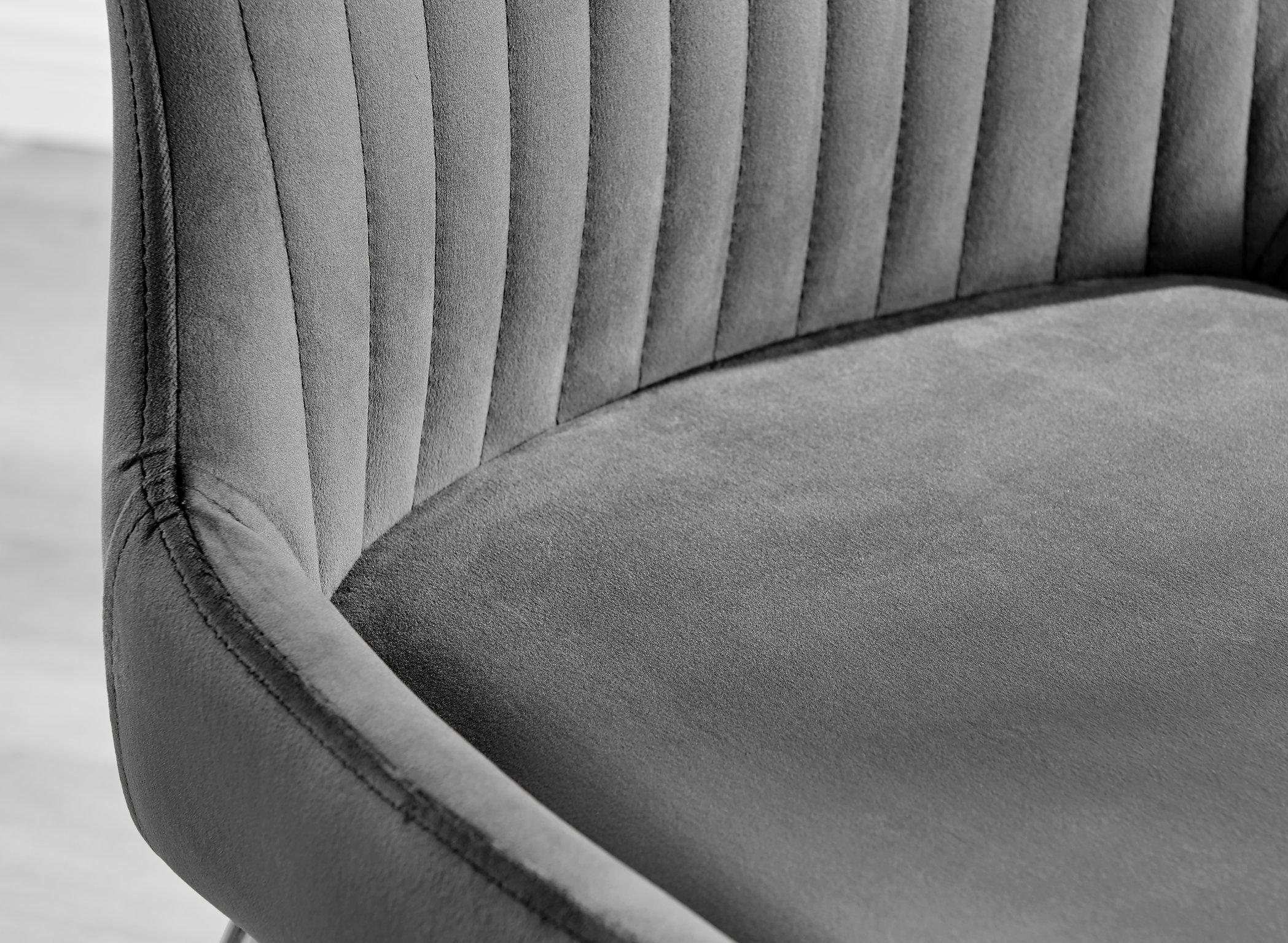 Set of 2 Nora Velvet Dining Chairs with Black or Chrome Legs Modern Wingback - Picture 72 of 79