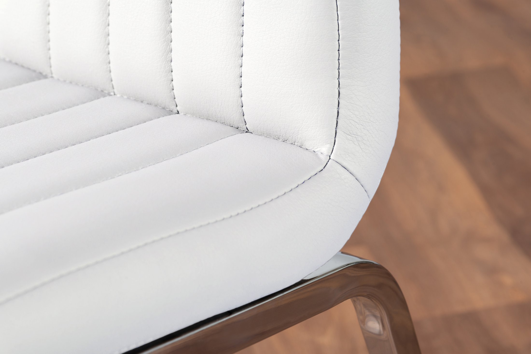 ATLANTA 4 White High Gloss Chrome Dining Table and 4 Faux Leather Dining Chairs - Picture 116 of 330