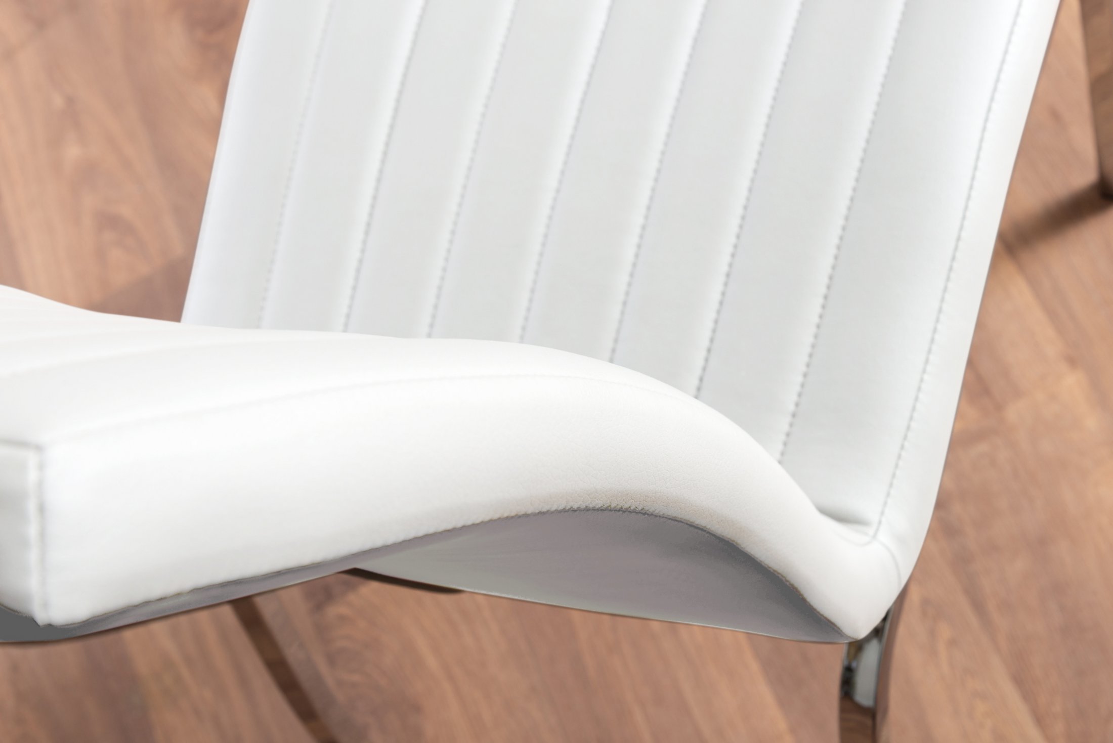 ATLANTA 4 White High Gloss Chrome Dining Table and 4 Faux Leather Dining Chairs - Picture 118 of 330