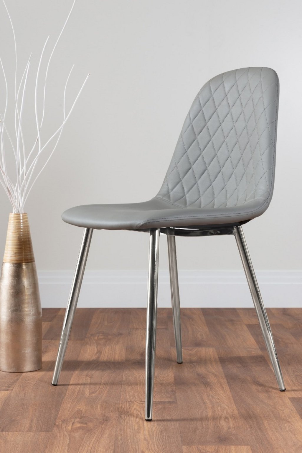 grey leather dining chairs chrome legs