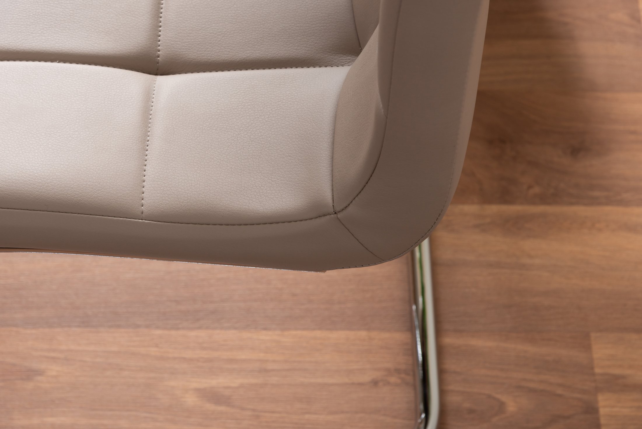 LIRA 100cm White Gloss Extending Dining Table and 4/6 Faux Leather Dining Chairs - Picture 55 of 78