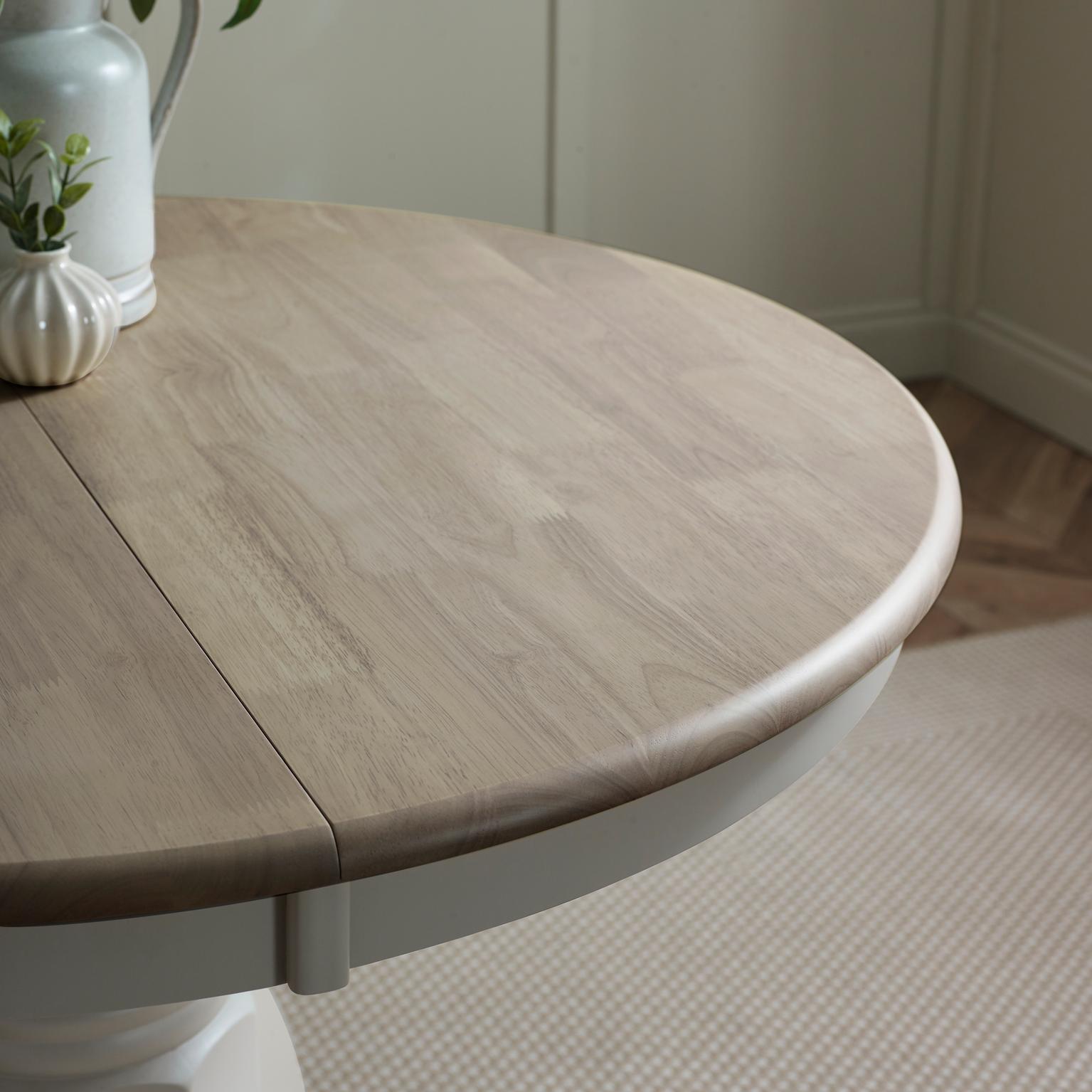 Padstow Wooden Extending Round Dining Table & 4 Millford Chairs - Picture 8 of 39