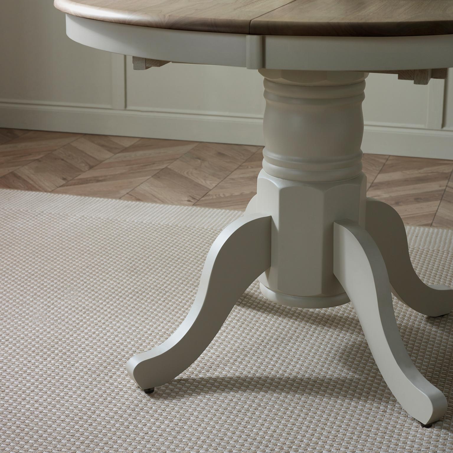 Padstow Wooden Extending Round Dining Table & 4 Millford Chairs - Picture 9 of 39