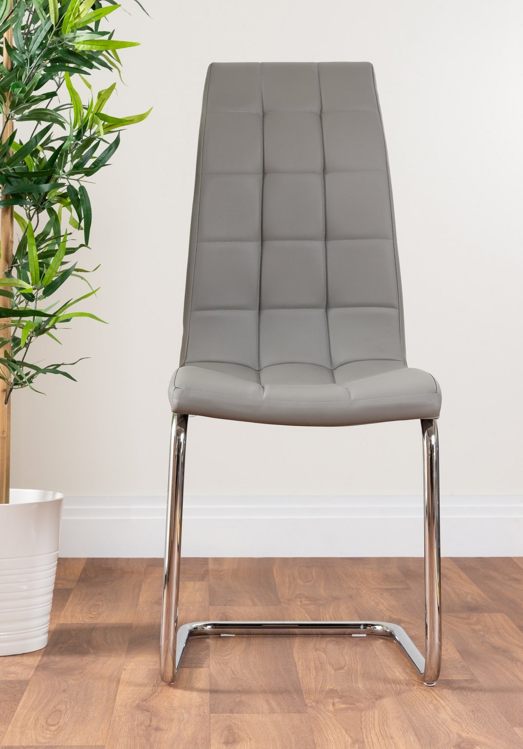LIRA 100cm White Gloss Extending Dining Table and 4/6 Faux Leather Dining Chairs - Picture 64 of 78
