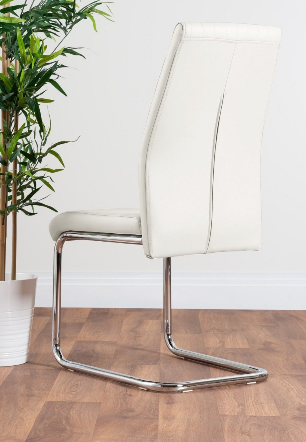 Adley High Gloss Storage Dining Table in White & 4 Lorenzo Chairs Furniture Set - Picture 67 of 69
