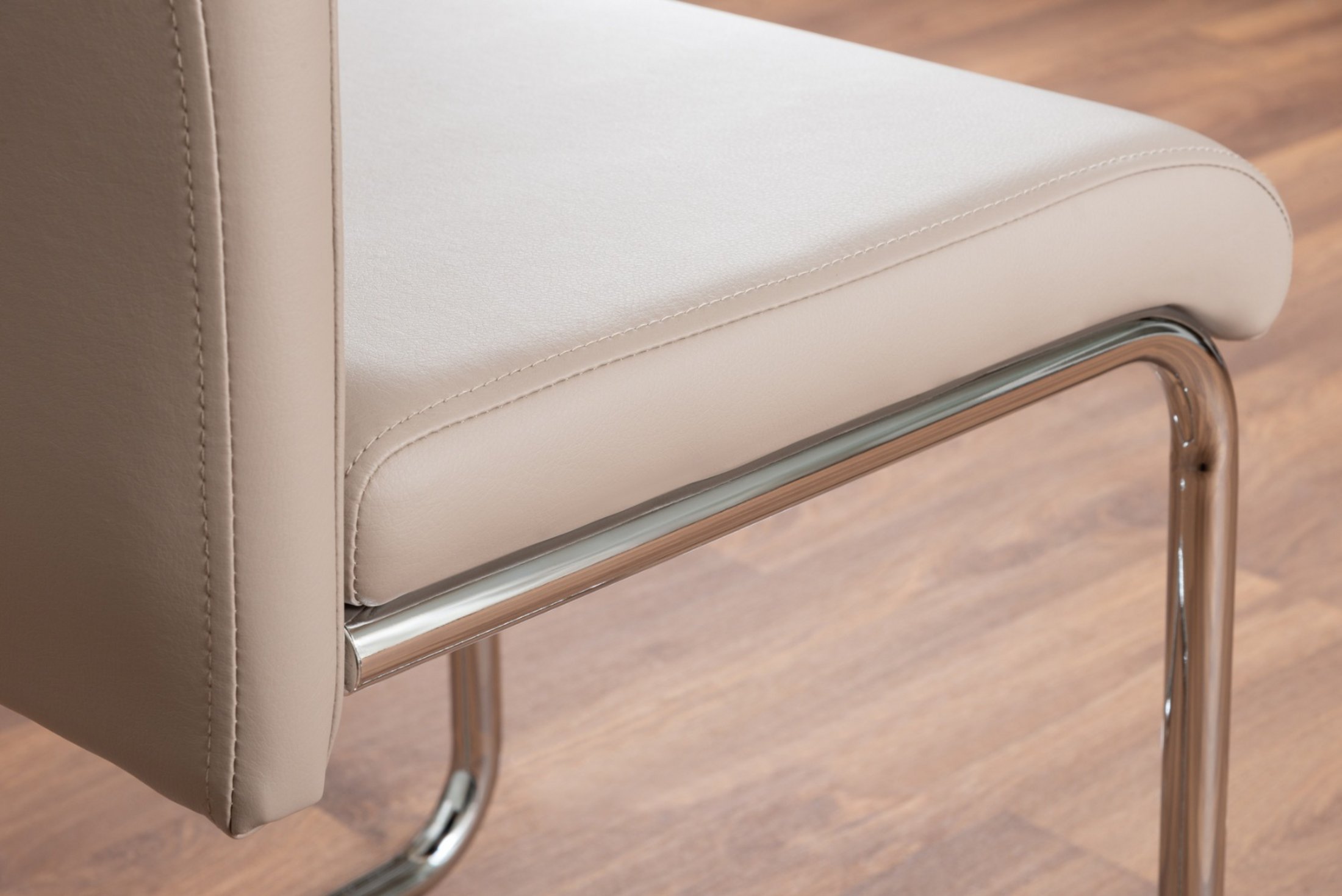 Bless international Lorenzo Modern Padded Faux Leather & Chrome Leg Kitchen  Dining Chairs Modern Design & Reviews - Wayfair Canada