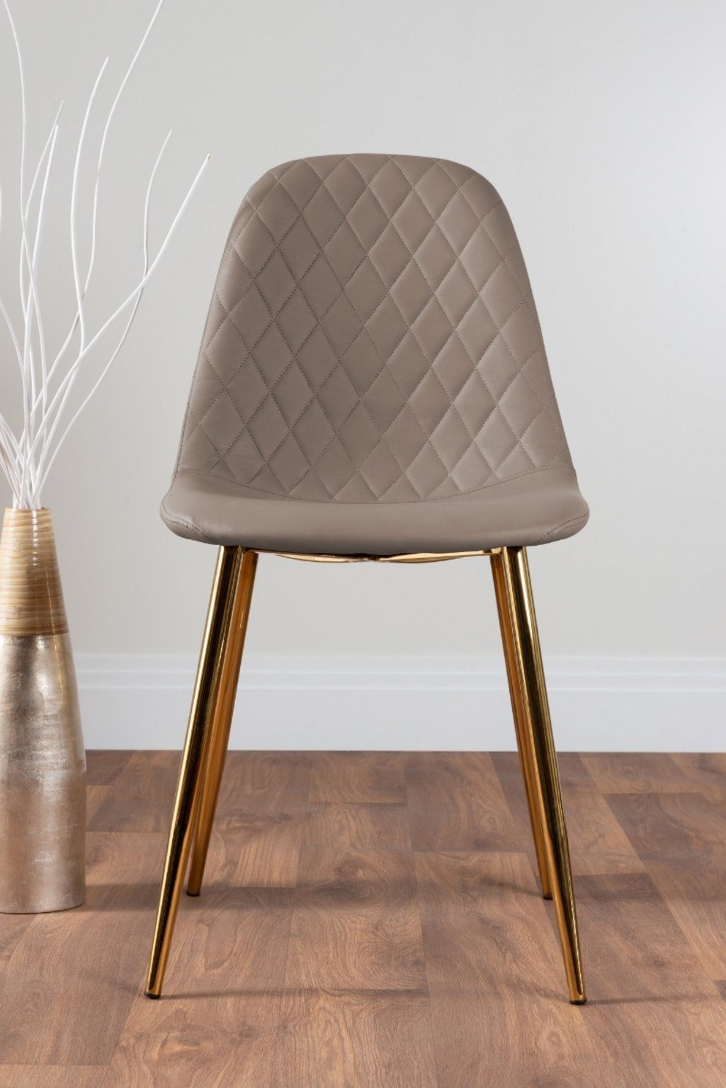 NOVARA Gold Round Tempered Glass Dining Table And 4 Faux Leather Dining Chairs - Picture 83 of 410