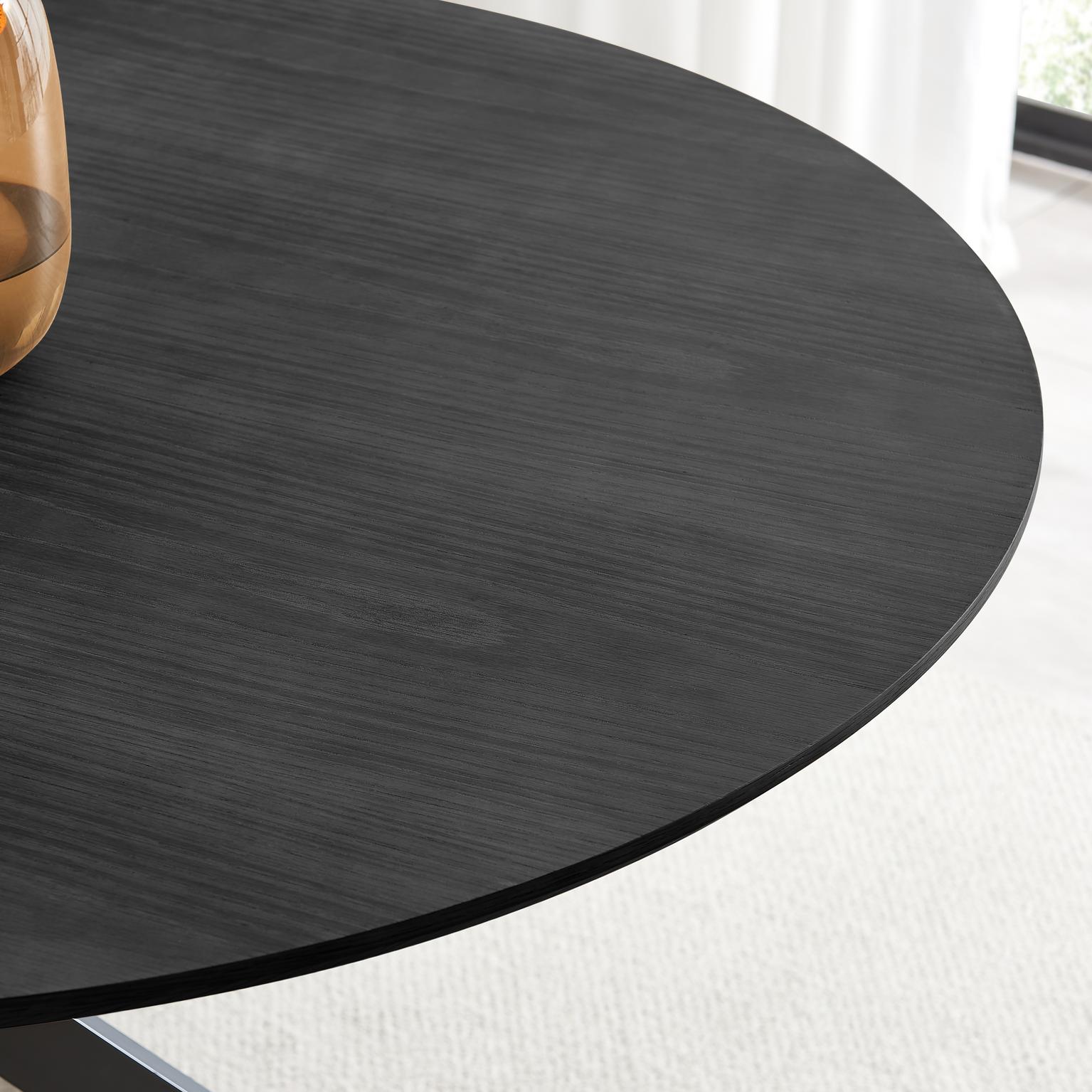 Novara Black Top Dining Table & 6 Beaumont Fabric Chairs - Picture 6 of 26